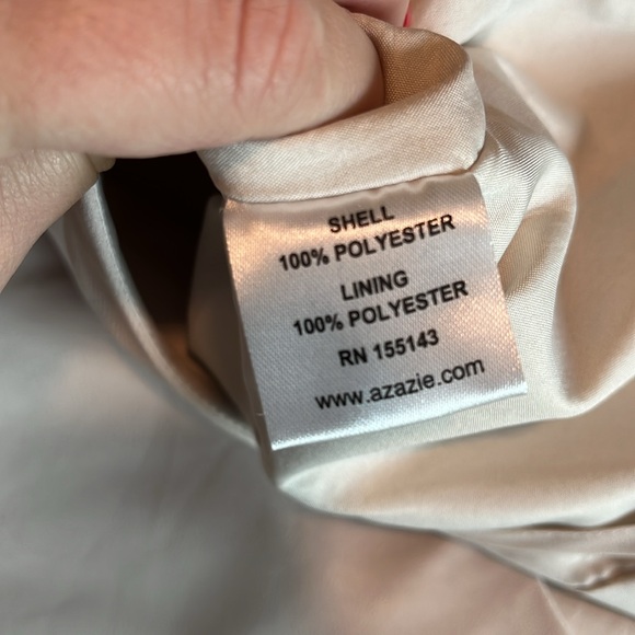 Azazie Cream Halter Dress Size 20 - Picture 7 of 7